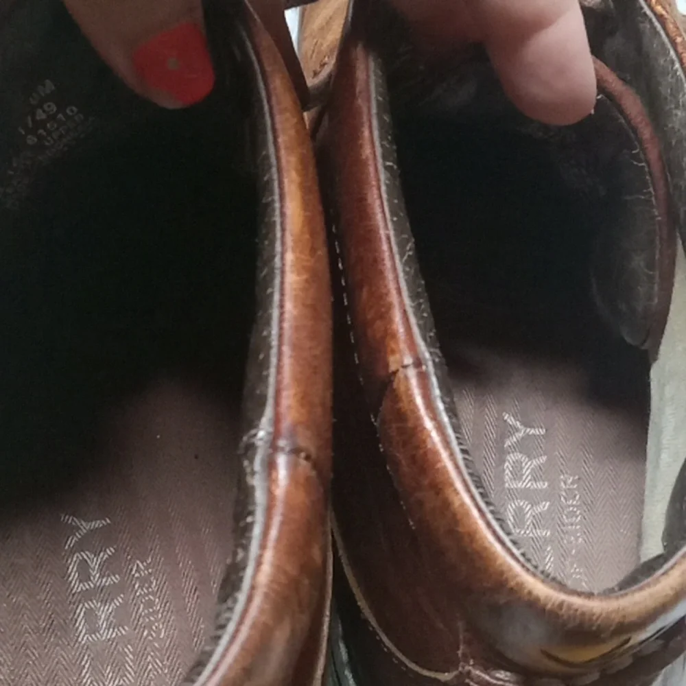 Sperry top siders brown men's shoes size 10